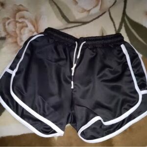 Black and White Women's Athletic Shorts